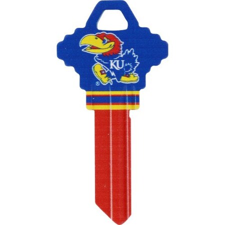 Hillman University of Kansas Painted Key House/Office Universal Key Blank Single, 6PK 89961